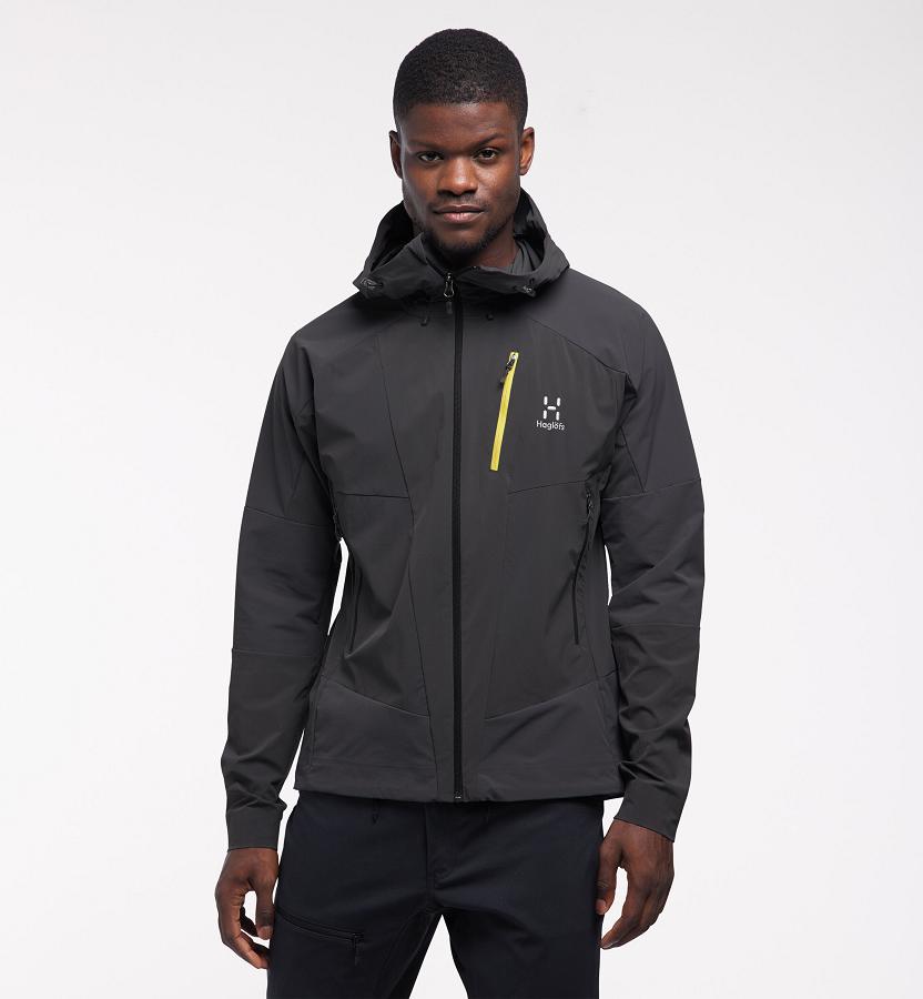 Haglöfs Mens Skarn Hybrid Softshell Jacket Black New Zealand 14920RHGZ